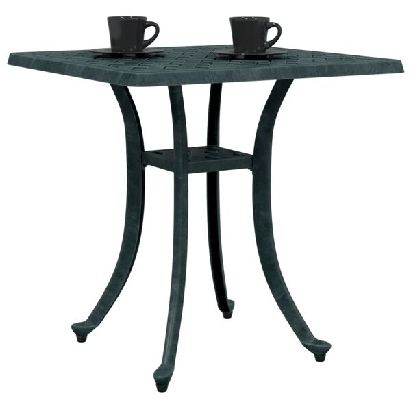 vidaXL Garden Table Green 53x53x53 cm Cast Aluminium