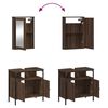 vidaXL 2 Piece Bathroom Furniture Set Brown Oak Engineered Wood
