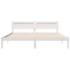 vidaXL Bed Frame with Headboard White 180 x 200 cm Solid Pine Wood