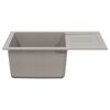 vidaXL Sink Grey 620 x 500 mm 80% Quartz and 20% Resin