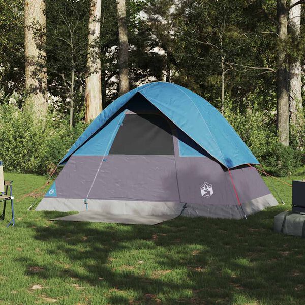 vidaXL Camping Tent Dome 2-Person Blue Waterproof