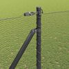 vidaXL Fence Post Grey 50 x 1.6 m (13 mm mesh) Steel and PVC