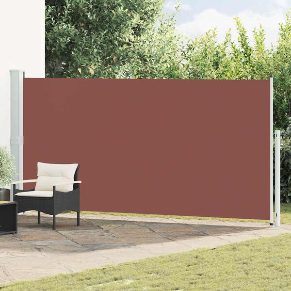 vidaXL Patio Retractable Side Awning 180x500 cm Brown