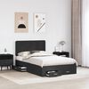 vidaXL Bed Frame with Headboard Black 120 x 200 cm Engineered Wood