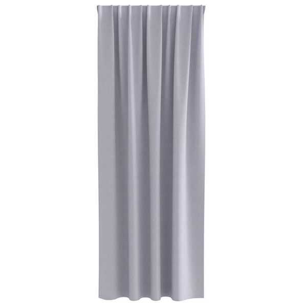 vidaXL Blackout Curtains with Rings 2 pcs Metal Grey 260 x 140 cm