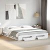 vidaXL Bed Frame with Drawers without Mattress White 200x200 cm