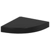 vidaXL Floating Corner Shelves 2 pcs High Gloss Black 25x25x3.8 cm MDF