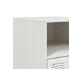 vidaXL Bedside Cabinet White 34.5x39x62 cm Steel
