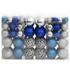 vidaXL Christmas Baubles 100 pcs Blue and Silver 3 / 4 / 6 cm