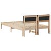 vidaXL Bed frame Brown and black 120 x 200 cm Solid pine wood