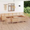 vidaXL 14 Piece Garden Lounge Set Solid Wood Pine