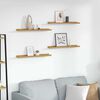 vidaXL Wall Shelf with Shelf 4 pcs Beige 60 x 9 x 3 cm Engineered Wood
