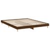 vidaXL Bed Frame without Mattress Brown Oak 150x200 cm King Size Engineered Wood