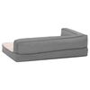vidaXL Ergonomic Dog Bed Mattress 90x64 cm Linen Look Fleece Grey