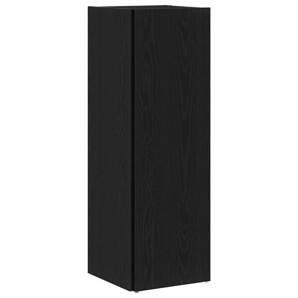 vidaXL Corner Shelves Black Oak 33 x 33 x 100 cm Engineered Wood