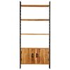 vidaXL 4-Tier Bookcase 80x30x180 cm Solid Acacia Wood