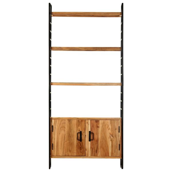 vidaXL 4-Tier Bookcase 80x30x180 cm Solid Acacia Wood