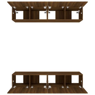 vidaXL TV Cabinets 4 pcs Brown Oak 80x30x30 cm Engineered Wood