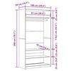 vidaXL Wardrobe High Gloss White 100x50x200 cm Engineered Wood