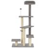 vidaXL Cat Tree with Sisal Scratching Post Grey 125 cm