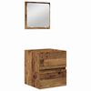vidaXL Bathroom Furniture Set 2 pcs Old Wood and White Engineered Wood