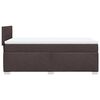 vidaXL Box Spring Bed with Mattress Dark Brown 100x200 cm Fabric