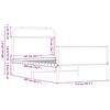 vidaXL Bed Frame without Mattress 107x203 cm Sonoma Oak Engineered Wood