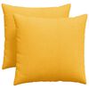 vidaXL Sofa Pillows 2 pcs Light Yellow 50 x 50 cm Corduroy Fabric