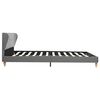 vidaXL Bed Frame without Mattress Light Grey Fabric 135x190 cm Double