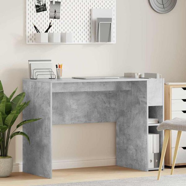 vidaXL Desk Concrete Grey 109 x 50 x 78 cm Engineered Wood