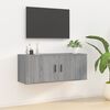 vidaXL Wall Mounted TV Cabinet Grey Sonoma 100x34.5x40 cm