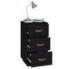 vidaXL Bedside Cabinets 2 pcs Black 40x40x75 cm Solid Wood Pine
