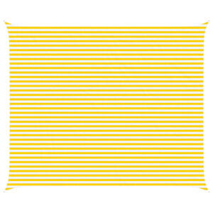 vidaXL Sun Shade Sail Yellow and White 6 x 5 m 100% Polyester Oxford