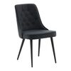 Venture Home Dining Chairs 2 pcs Velvet Deluxe Polyester Black