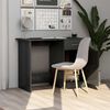 vidaXL Desk High Gloss Grey 100x50x76 cm Engineered Wood
