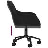 vidaXL Dining Chair with Wheel 2 pcs Black 55 x 59.5 x 77 cm Velvet
