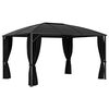 vidaXL Gazebo with Curtains 400x300x265 cm Anthracite