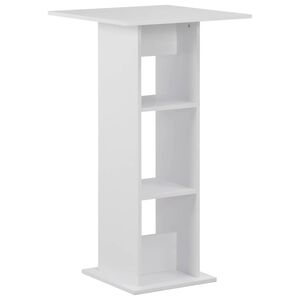 vidaXL Bar Table | White | Engineered Wood | 60x60x110 cm | Bar Table | Square