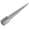 vidaXL Ground Spikes 6 pcs Silver 8x8x76 cm Galvanised Steel
