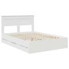 vidaXL Bed Frame with Drawer White 160 x 200 cm Engineer Wood