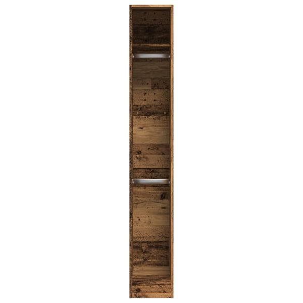 vidaXL Wardrobe Old Wood 30x50x200 cm Engineered Wood