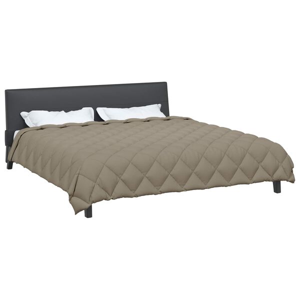 vidaXL Winter Duvet Light Grey 220 x 200 cm Microfiber