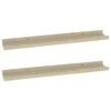 vidaXL Wall Shelves 2 pcs Sonoma Oak 60x9x3 cm