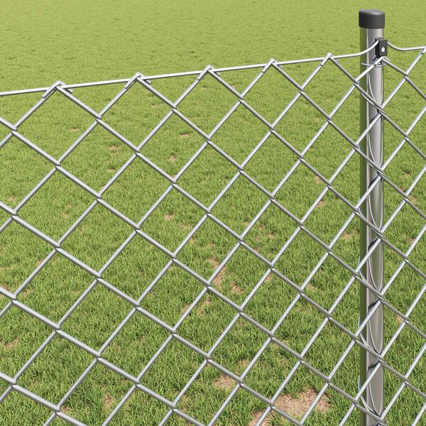 vidaXL Chain Link Fence Silver 10 x 1.4 m Galvanised steel
