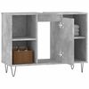 vidaXL Bathroom Cabinet Concrete Grey 80x33x60 cm Engineered Wood