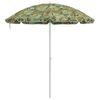vidaXL Beach Parasol Green 263 x 263 x 272 cm Polyester and Metal