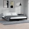 vidaXL Bed Frame without Mattress Black 150x200 cm King Size Engineered Wood