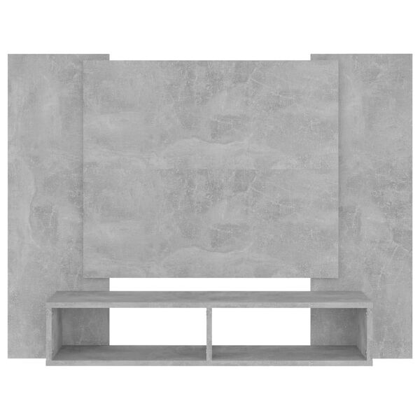 vidaXL Wall TV Cabinet Concrete Grey 120x23.5x90 cm Engineered Wood
