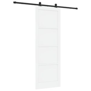 vidaXL Sliding Door ORKDAL White 83 x 232 cm Solid Pine Wood