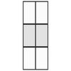 vidaXL Sliding Door Black 76x205 cm Tempered Glass and Aluminium